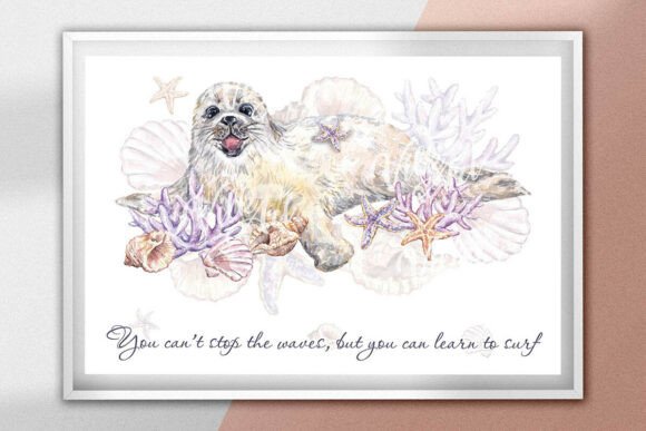 Download Sea Seal Baby Nursery Art Poster Print - Premium Resources
