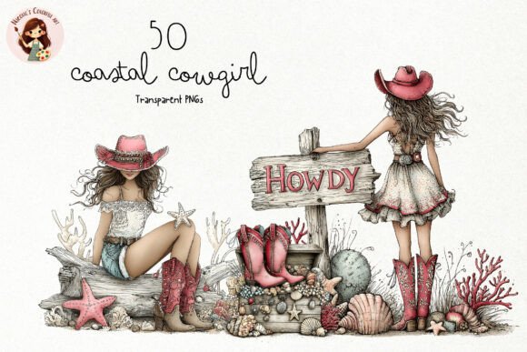 Download Coastal Cowgirl PNG Clipart Bundle - Png clipart bundle Collection